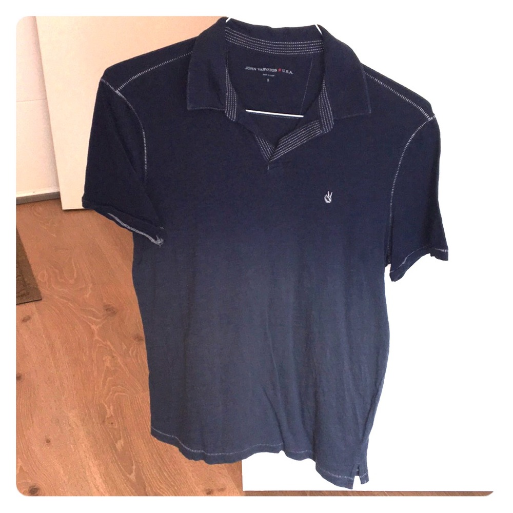 John Varvatos blue polo shirt